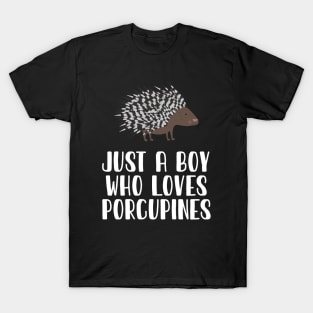 Just A Boy Who Loves Porcupines T-Shirt